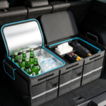 Large-Capacity Foldable Cooler Organizer With Adjustable Dividers
