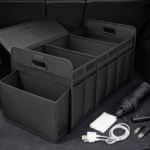 Foldable 3-Compartment Trunk Organizer With Reinforced Handles