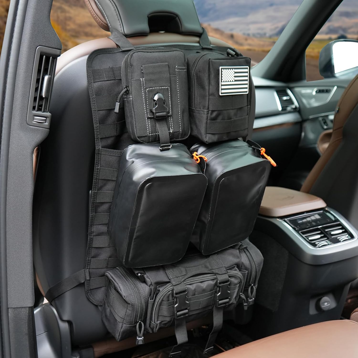 71W8AKC9UvL._AC_SL1500_.jpg Tactical Seat Storage Kit Featuring Waterproof, Multi-Pocket Universal Design - Image 1