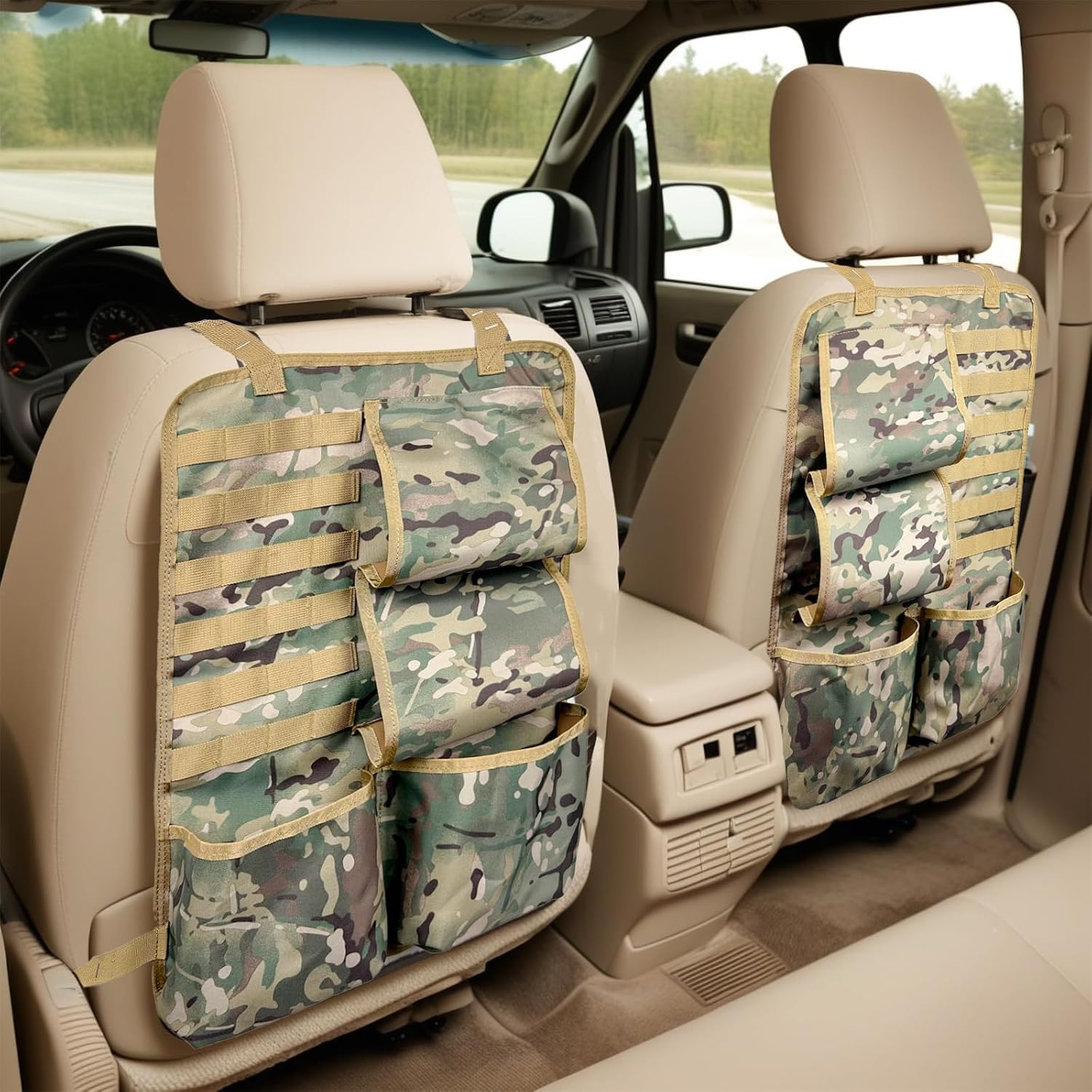 71wI54L50qL._AC_SL1500_.jpg Vehicle Tactical Organizer Panel With Mounts For Firearms And Tactical Gear - Image 1