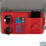 Waterproof Car Sun Visor Organizer With Mesh Pocket, Sunglass Clip, And Multiple Pockets