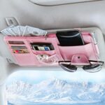 Car Sun Visor Organizer For Sunglasses, Cards, And Documents