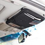 Car Sun Visor Organizer With Adjustable Straps And Nylon Card Slots
